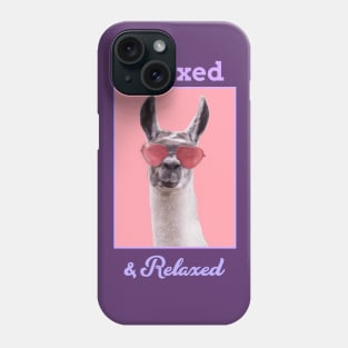 Vaxxed and Relaxed Llama Phone Case