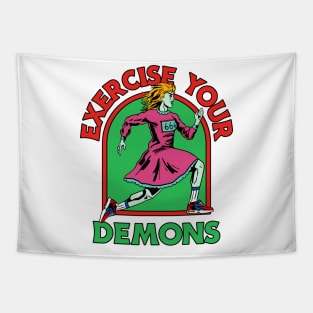 Exercise Your Demons Funny Humor Tapestry