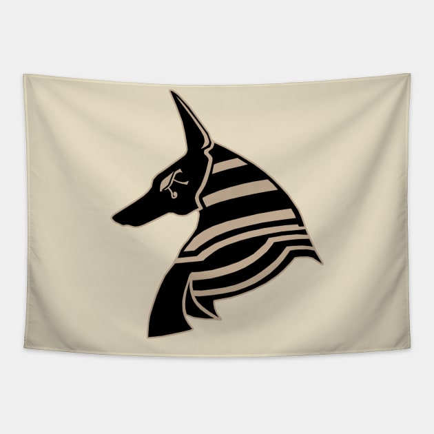 Anubis Graphic Tapestry by AshvejlouArts