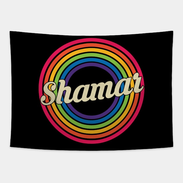 Shamar - Retro Rainbow Style Tapestry by MaydenArt