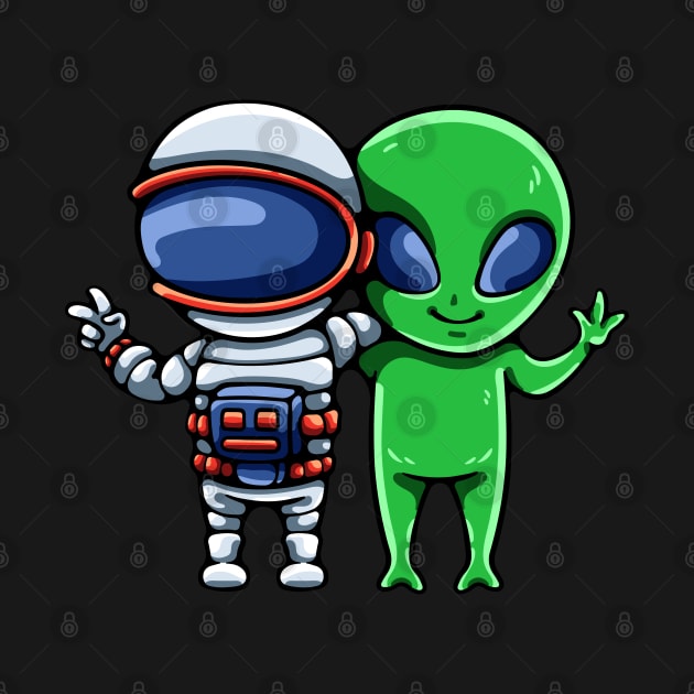 Best Friend Astronaut And Alien by andhiika