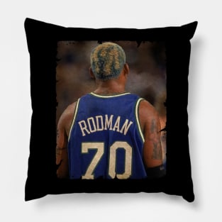 Rodman New Hairstyle Blue Pillow