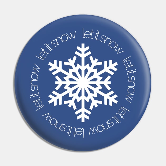 Let It Snow - on Blue Pin by JossSperdutoArt