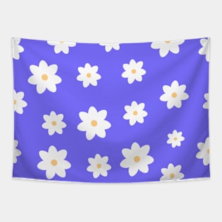 Retro ornament with white flowers Tapestry