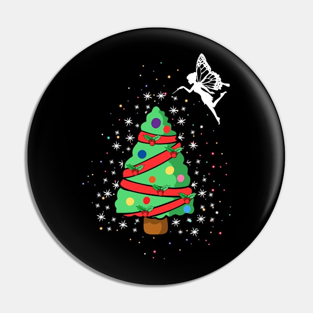 Christmas Tree Fairy Dust Pin by HBfunshirts