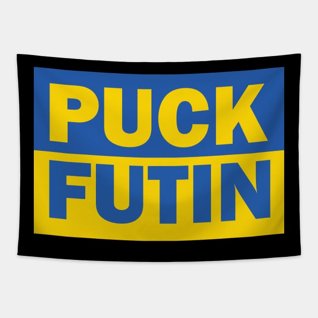 Puck Futin Ukrainian Flag Tapestry by Howchie