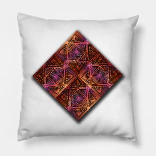 Sparkle Squares Pink Pillow