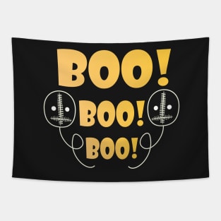 boo ! Halloween scary face devil evil eyes Tapestry