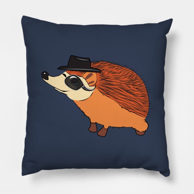 Hedgehog boy, gift on Saint Valentine's Day (14 February) Pillow by PolinaPo