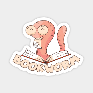 Cute Bookworm Magnet