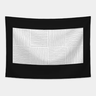 Stripes - Black & White Tapestry