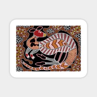 Aboriginal Art - Kangaroo Dreaming Small Magnet