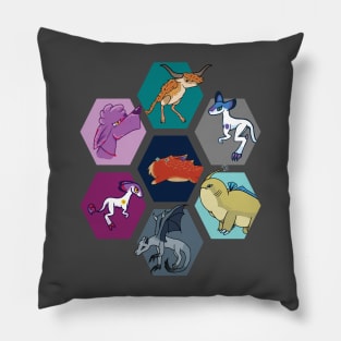 Creatures - El Pufo, Gulp, Tuem, Tuto, Hyland Jerboa, Hypnotic, Ying :: Imaginary Creatures Pillow