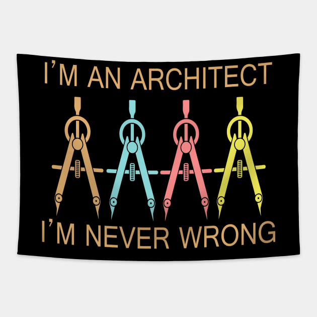 Architect T-shirt Men Women construction Gift Idea Tapestry by CarleyMichaels