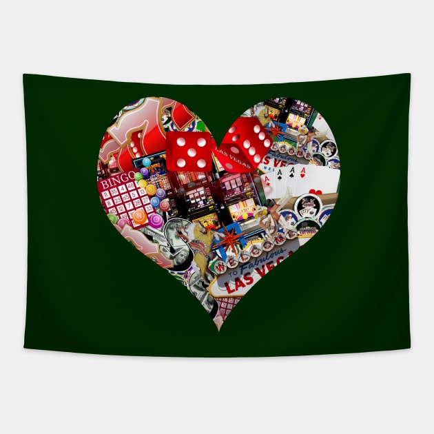 Heart Playing Card Shape Tapestry by Gravityx9