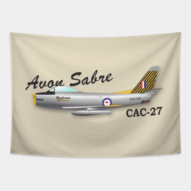 CA-27 Avon Sabre Tapestry by GregThompson