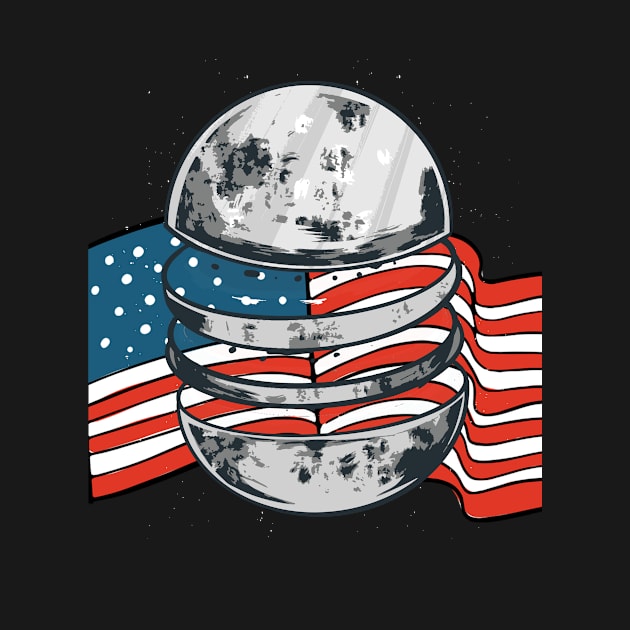 american shirt, moon shirt, american flag, gift t-shirt by Hercules t shirt shop