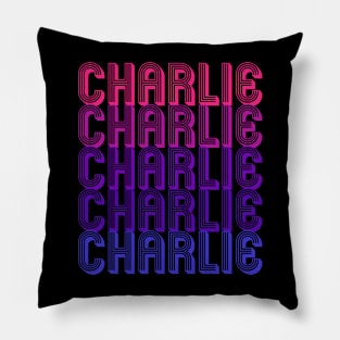 Charlie - Retro Minimal Line Pattern Pillow