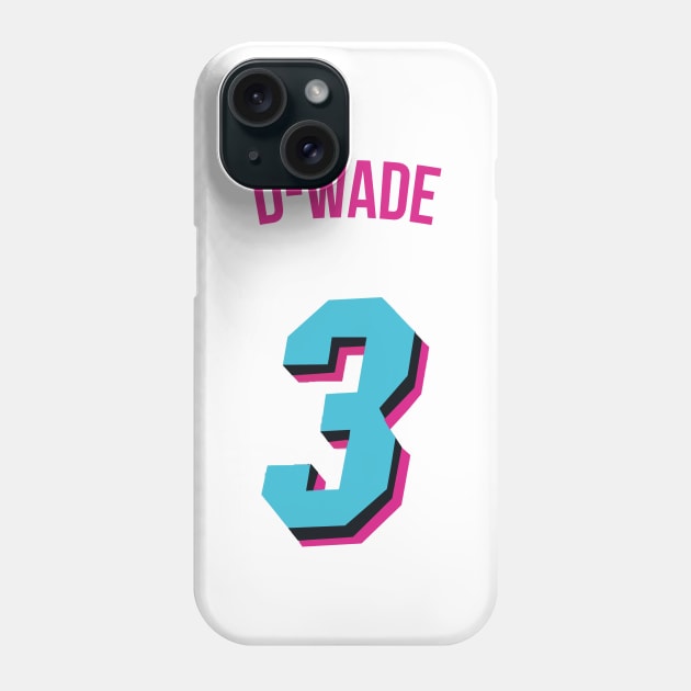 Dwyane Wade 'D Wade' Nickname Jersey - Miami Heat Phone Case by xavierjfong