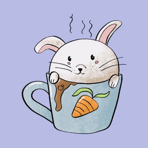 Cute rabbit in mug by Mydrawingsz