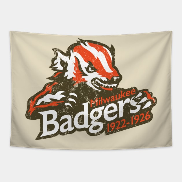 Milwaukee Badgers Football Tapestry by MindsparkCreative