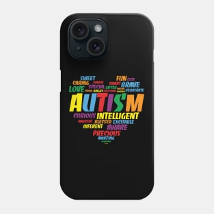 Autism Awareness Love Heart with Autism Phone Case