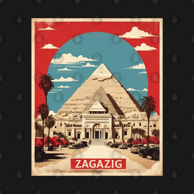 Zagazig Egypt Vintage Poster Tourism by TravelersGems