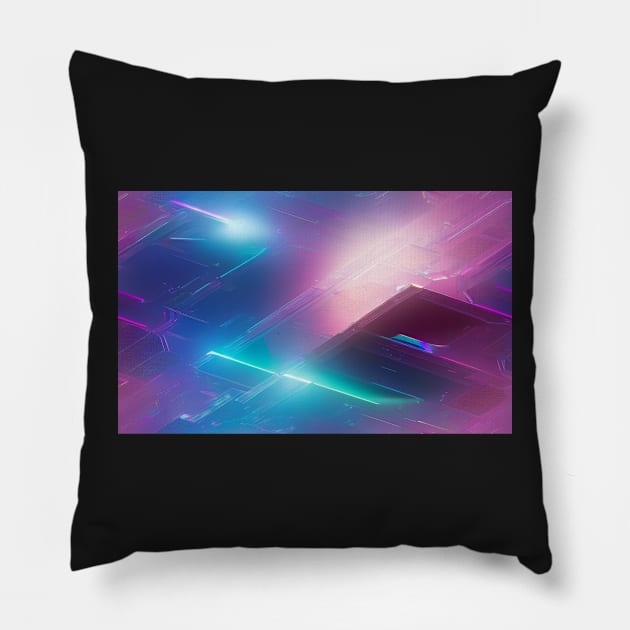 Seamless Holographic Texture I Pillow by newdreamsss