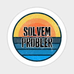 Solvem Problem Retro Vintage Distressed Men Magnet