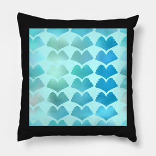 Blue Ginkgo Array on Light Aqua 5748 Pillow