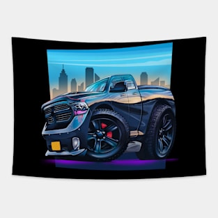 Monster Truck in the City Tapestry