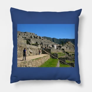 Ruins of Machu Picchu. Peru. Pillow