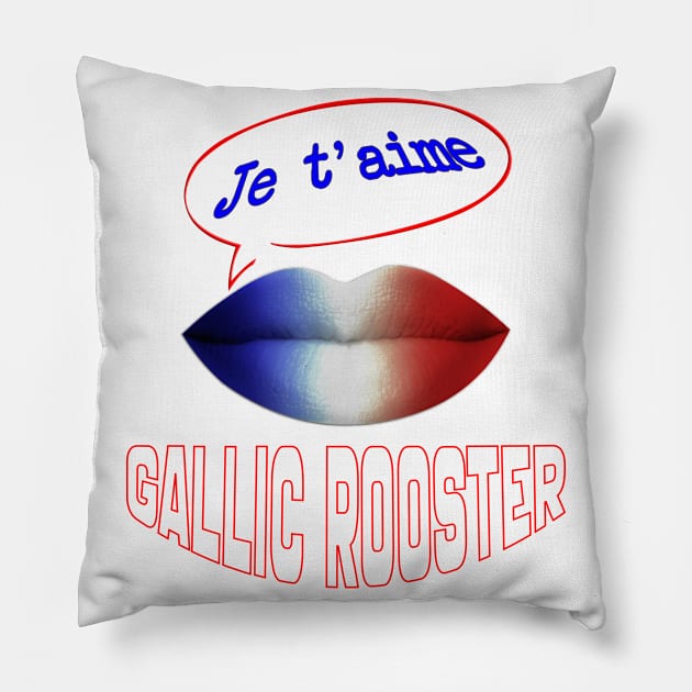 JE TAIME GALLIC ROOSTER Pillow by ShamSahid