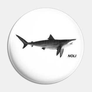 Minimalist black and white shark print Pin