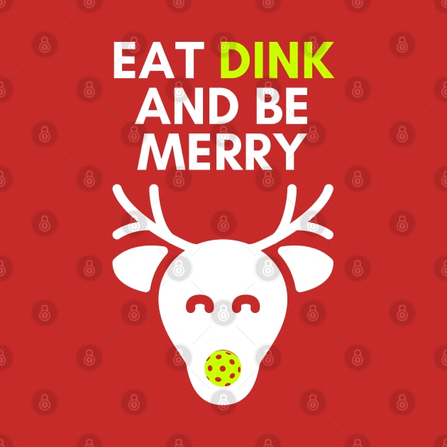 Funny Christmas Pickleball, Eat Dink and be Merry, Christmas Pickleball Pyjama Top by Coralgb