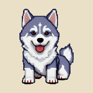 Pixel Design: Cute Husky T-Shirt