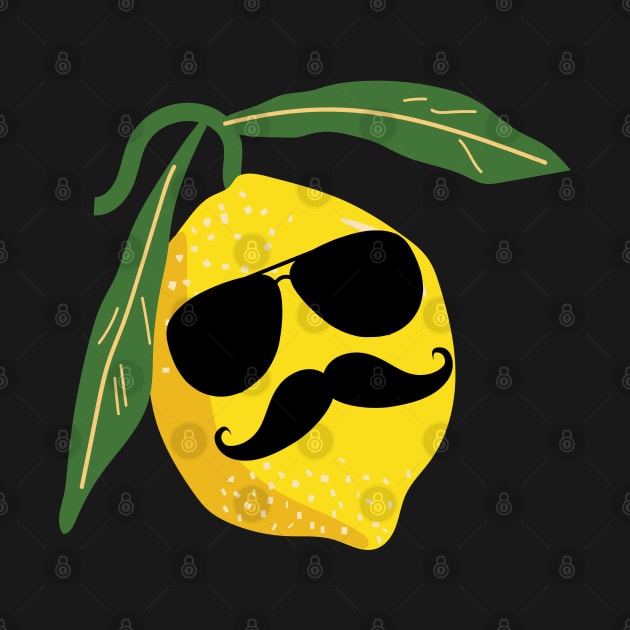 Cool Lemon with mustache by Mind Your Tee