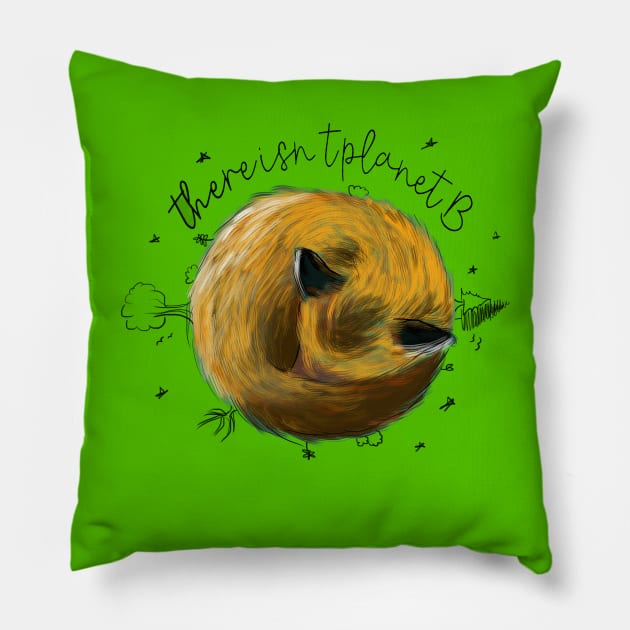 There isn't planet B Pillow by Sam18artworks