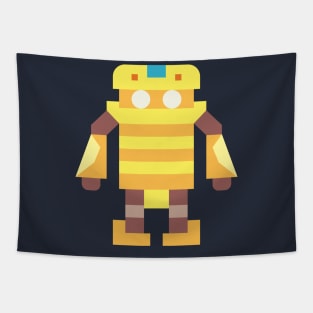 Cute Yellow Robot Tapestry