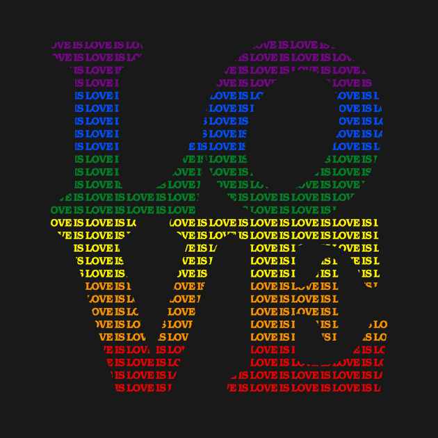 Love - Rainbow Pride GLBT Love is Love is Love by TeeCreations