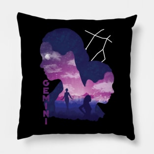 Gemini landscape Pillow