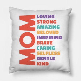 Mother's day adjective design Pillow