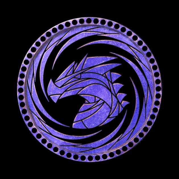 Dragon Coin - Color on Dark by Sexpunk