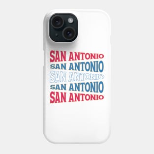TEXT ART USA SAN ANTONIO Phone Case