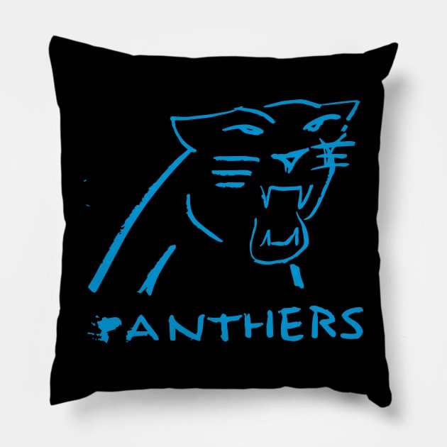 Carolina Pantheeeers Pillow by Very Simple Graph