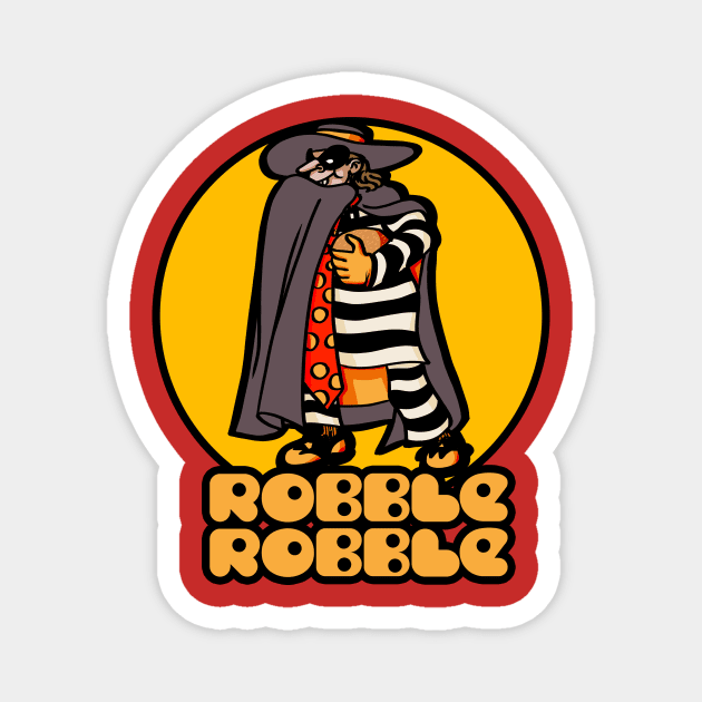 Beware the Hamburger Burglar Magnet by Doc Multiverse Designs