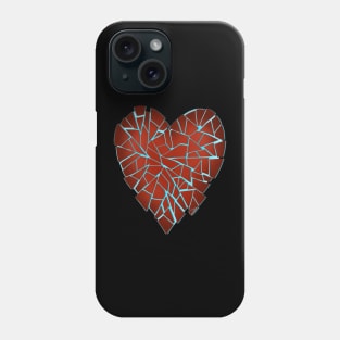 Broken shattered heart Phone Case