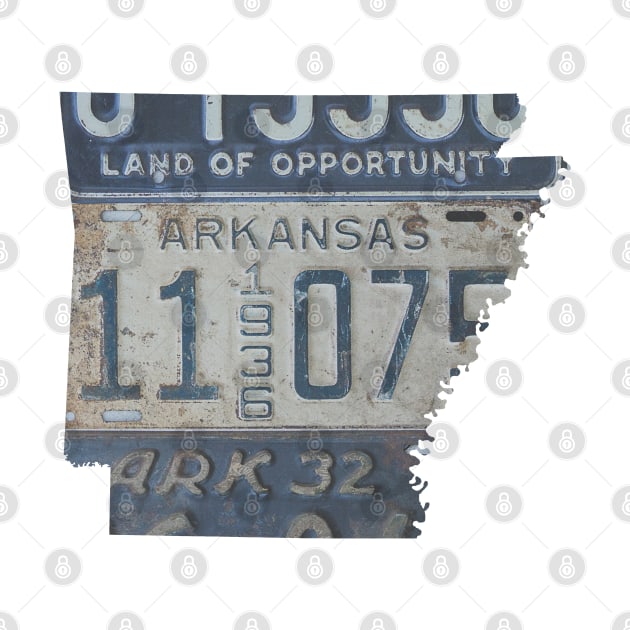 Vintage Arkansas License Plates by juniperandspruce