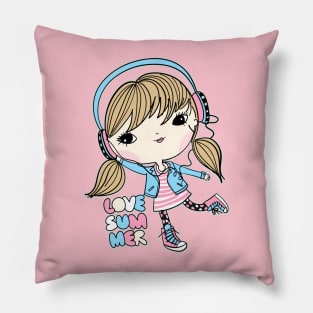 Love Summer Girl Pillow