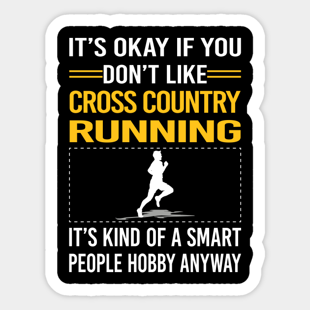 Funny Smart People Cross Country Running XC - Cross Country - Sticker